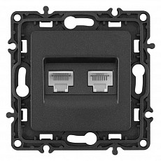 Розетка двойная rj-11 и ethernet rj...